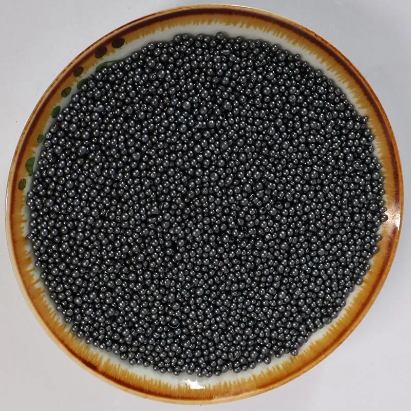 Alloy steel shot particles